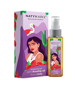 Natyv Soul Enriched Hair Oil With Rosehip Oil From Chile
